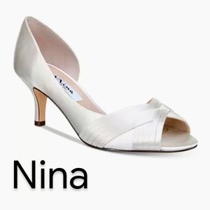 B3G1 Free! Satin Peep Toe Pumps